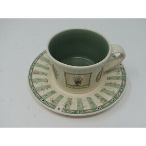 Pfaltzgraff Naturewood Chamomile Cup & Saucer Set USA Portfolio Stoneware